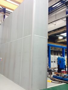 Acoustic screen providing industrial sound reduction